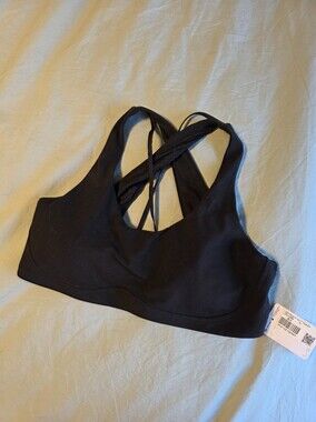 NWT Lululemon Black Strappy Sports Bra